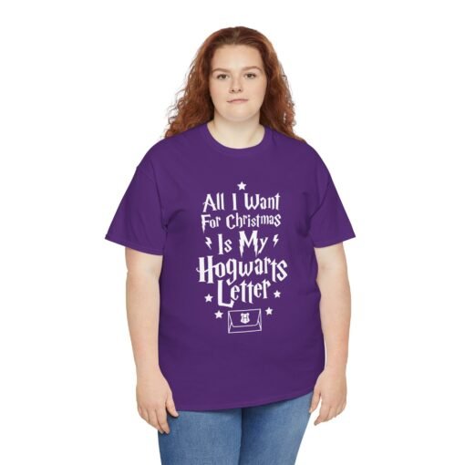 🧙‍♂️🎄 All I Want for Christmas Is My Hogwarts Letter Unisex T-Shirt – A Magical Holiday Wish - Image 4