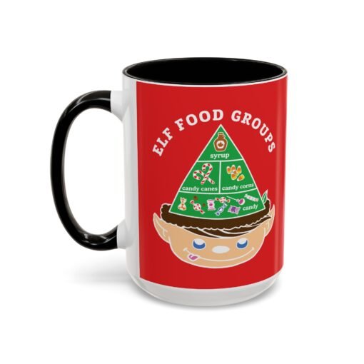 ☕🍬 Elf Food Groups Color Accent Mug – Sweet Sips from the North Pole - Image 52