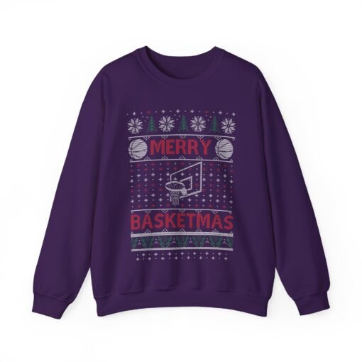 Merry Basketmas | Ugly Christmas Sweater | Unisex | Sweatshirt | Basketball - Image 13