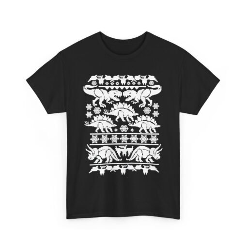 🦖🎄 Dino-Mite Christmas Unisex T-Shirt – Ugly Sweater Style with Prehistoric Cheer - Image 10