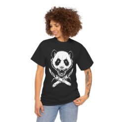 Alternative view of 🐼🎸 Black Metal Panda Unisex T-Shirt – Cute, Grim, and Brutal