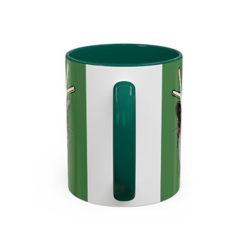☕🐱🦌 Rudolph the Reindeer Cat Color Accent Mug – Sip with Whiskers & Cheer - Image 19