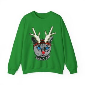 😺🦌 Rudolph Catmas Unisex Sweatshirt – Feline Festive, Reindeer Ready