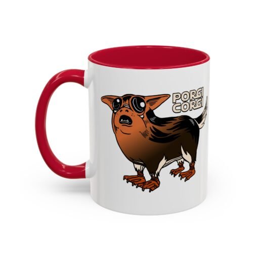 ☕🐶🐧✨ Porgi Corgi Color Accent Mug – Sip with Galactic Cuteness - Image 44