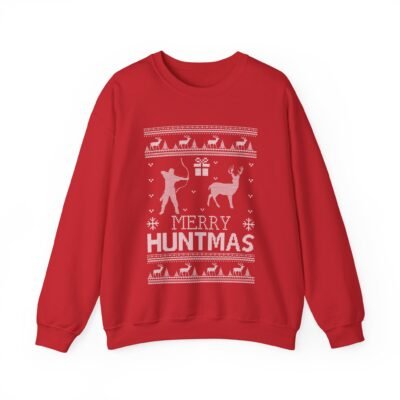 🦌🎄 Merry Huntmas Unisex Sweatshirt – The Ultimate Ugly Sweater for Hunters