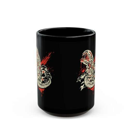 👶👽 Xenomorph Baby Black Mug – Cute, Creepy, and Caffeinated - Image 8