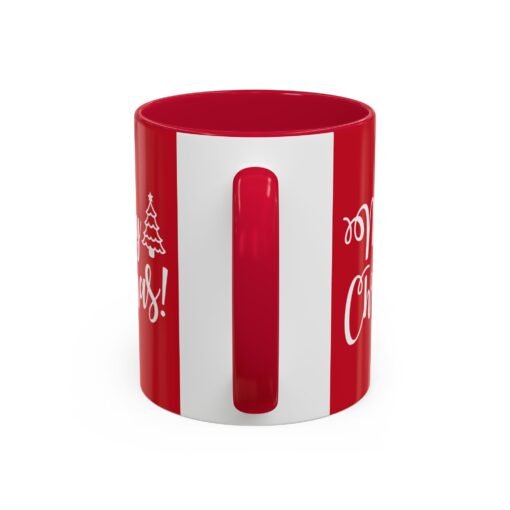 ☕ Merry Christmas Color Accent Mug – Sip the Season in Style - Image 4