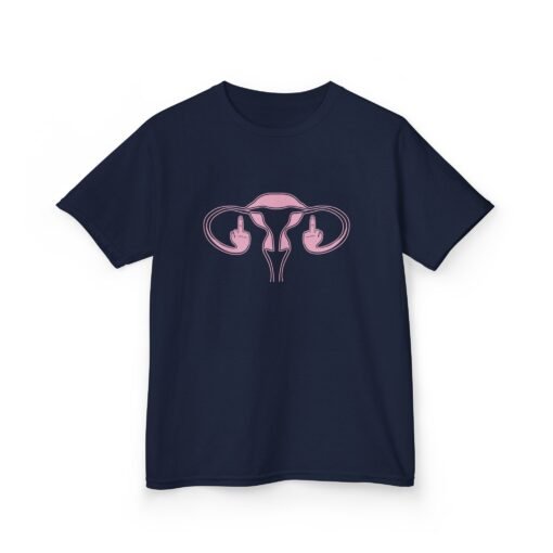 🩷 Ovaries with Middle Fingers Kids' T-Shirt – Bold Style with a Playful Twist - Image 8
