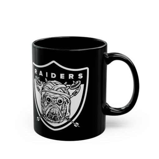 ☕🏈🔥 Tusken “Raiders” Black Mug – Intergalactic Grit, Silver & Black Style - Image 4