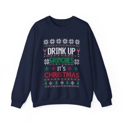 🍻🎄 Drink Up Grinches Unisex Sweatshirt – Holiday Sass in Ugly Sweater Style