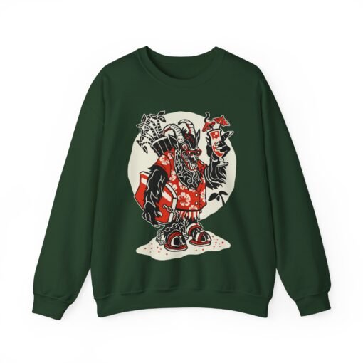 🏖️ Krampus Island Unisex Sweatshirt – Naughty Never Looked So Chill - Image 11