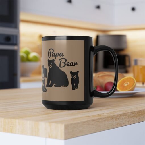☕🐻👨‍👧‍👦 Papa Bear Black Mug – Strong Brew for the Head of the Den - Image 13