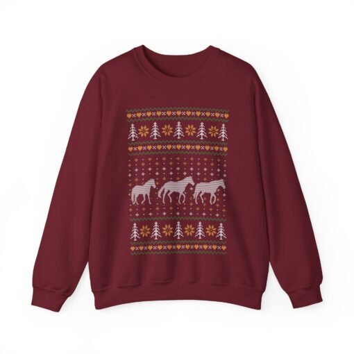 🎄🐎 Ugly Christmas Horse Sweatshirt – Trot Into the Holidays with Style - Image 18
