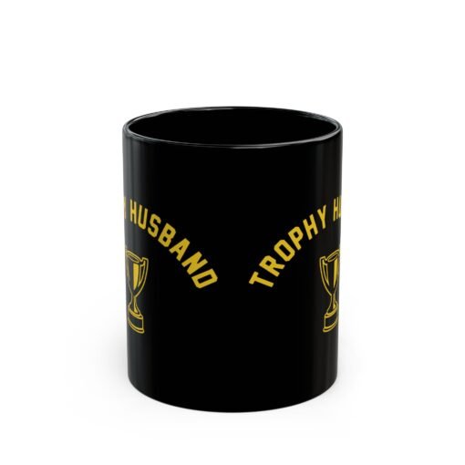 ☕🏆😎 Trophy Husband Black Mug – Sip Like a Winner - Image 3