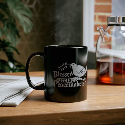 ☕ Blessed Are The Peacemakers Black Mug – Sip with a Spirit of Peace - Image 6