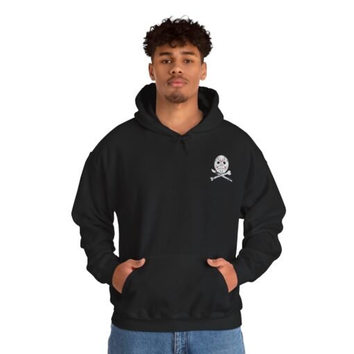 🏴‍☠️🔪 Camp Slasher Unisex Hoodie – Jason’s Jolly Roger Edition - Image 9