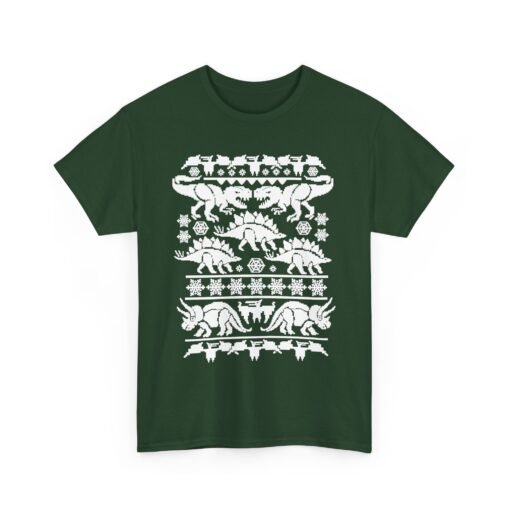 🦖🎄 Dino-Mite Christmas Unisex T-Shirt – Ugly Sweater Style with Prehistoric Cheer - Image 13