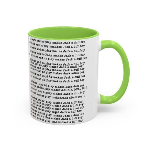 ☕ All Work and No Play Color Accent Mug – A Sip of Madness - Image 30