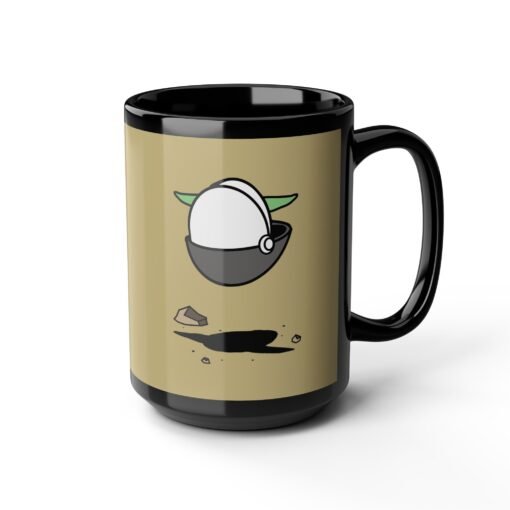 ☕🛸👶🌌 Floating Away Black Mug – Sip While You Hover - Image 12