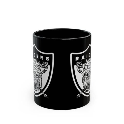 ☕🏈🔥 Tusken “Raiders” Black Mug – Intergalactic Grit, Silver & Black Style - Image 3