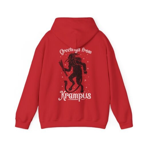 👹 Greetings From Krampus Unisex Hoodie – Holiday Fear Has Never Been So Cozy - Image 3