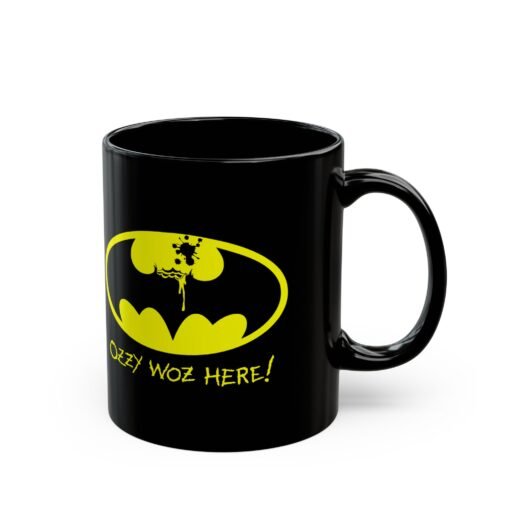 🦇☕ Ozzy Was Here Black Mug – A Sip of Chaos, Straight from the Bat Cave - Image 4