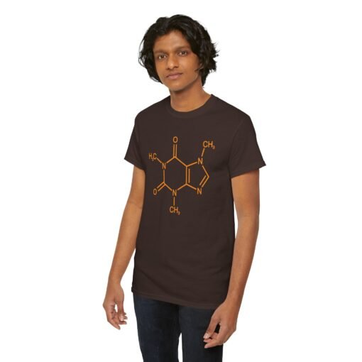 ☕🧪 Caffeine Molecule Unisex T-Shirt – Fuel Your Brain in Style - Image 5