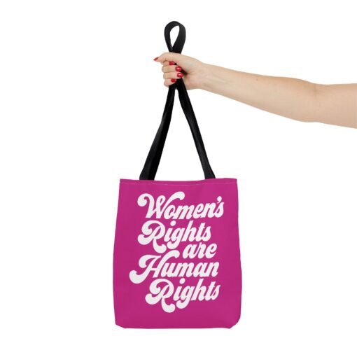 ✊💜 Women's Rights Are Human Rights Tote Bag – Equality On Your Shoulder - Image 4