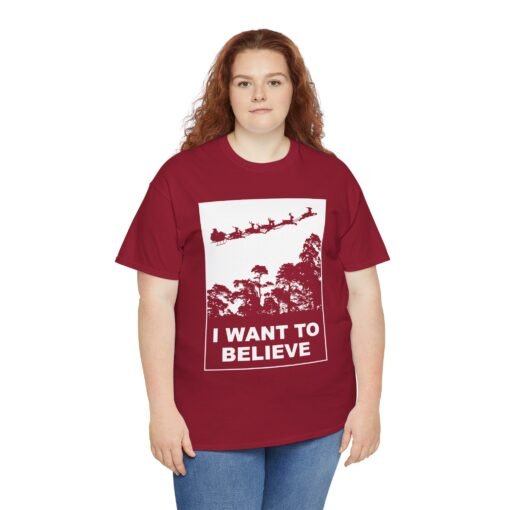 🎅🛸 I Want to Believe (In Santa) Unisex T-Shirt – Holiday Magic Meets Mulder Vibes - Image 5