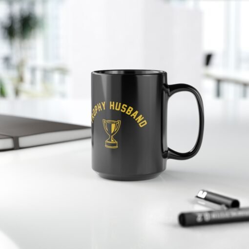 ☕🏆😎 Trophy Husband Black Mug – Sip Like a Winner - Image 14