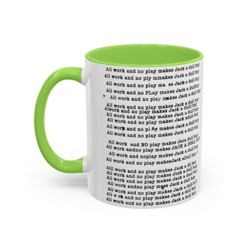 ☕ All Work and No Play Color Accent Mug – A Sip of Madness - Image 32
