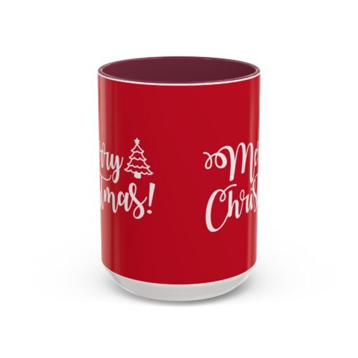 ☕ Merry Christmas Color Accent Mug – Sip the Season in Style - Image 25