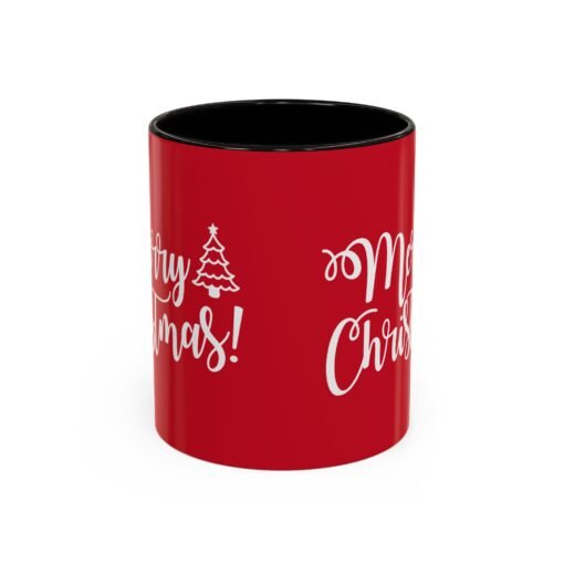 ☕ Merry Christmas Color Accent Mug – Sip the Season in Style - Image 5
