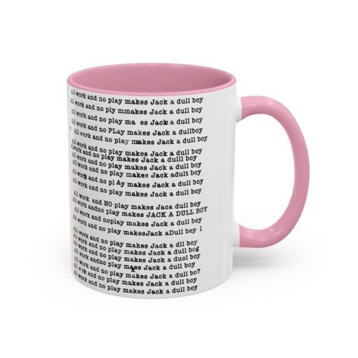 ☕ All Work and No Play Color Accent Mug – A Sip of Madness - Image 38