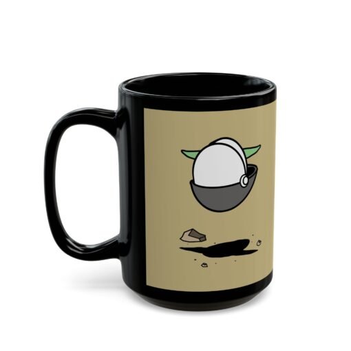☕🛸👶🌌 Floating Away Black Mug – Sip While You Hover - Image 9