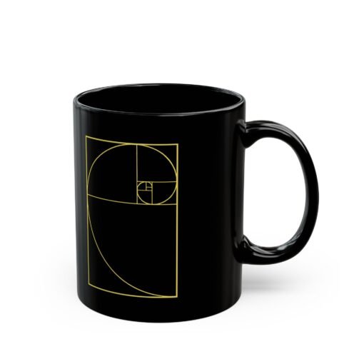 ☕ Golden Ratio Spiral Black Mug – Sip in Perfect Proportion - Image 4