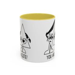Alternative view of 🔺 You Are Acute – Color Accent Mug (11 or 15 oz) 😄