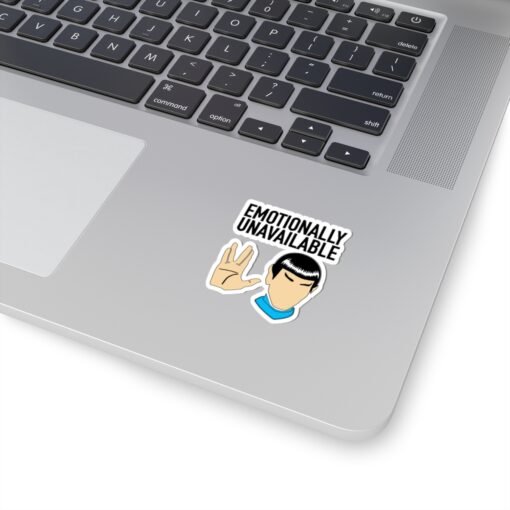 🖖😐 Emotionally Unavailable Indoor Sticker – Stick to Logic, Not Feelings - Image 8
