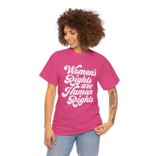 ✊💜 Women’s Rights Are Human Rights Unisex T-Shirt – Wear the Truth - Image 2