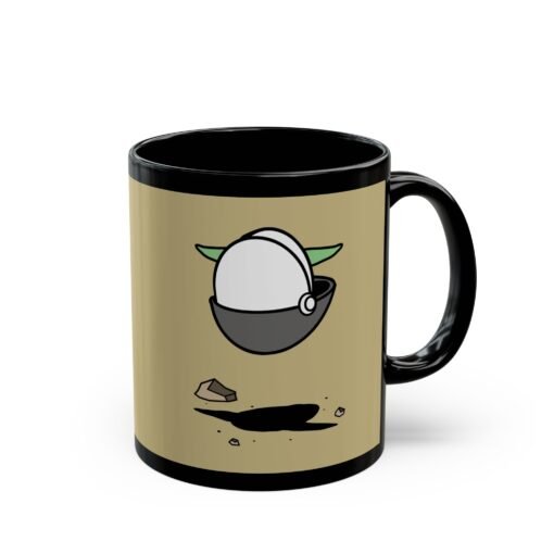 ☕🛸👶🌌 Floating Away Black Mug – Sip While You Hover - Image 2