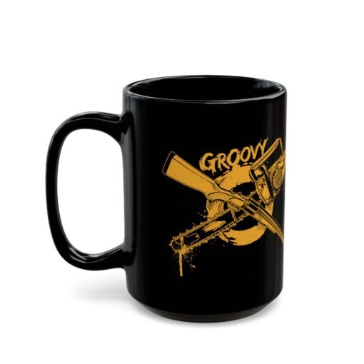 🔫🪓 Groovy Black Mug – Hail to the Caffeine, Baby - Image 11