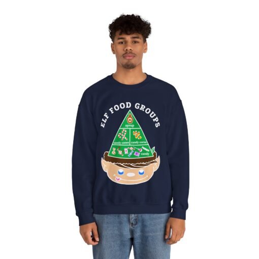 🍬 Elf Food Groups Unisex Sweatshirt – Warm, Whimsical, and Loaded with Sugar - Image 5