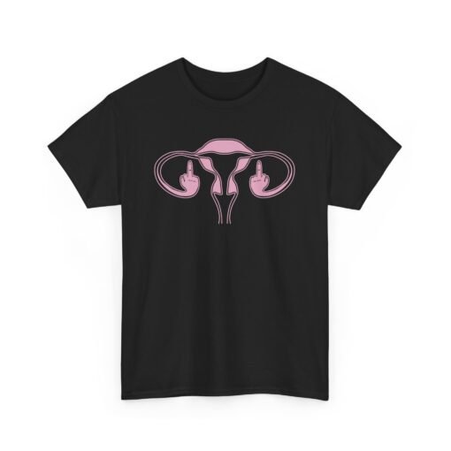 🖕🩷 Ovaries with Middle Fingers Unisex T-Shirt – Bold, Defiant, Unapologetic