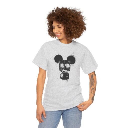 🐭☣️ Gas Mask Mouse Unisex T-Shirt – Cute, Creepy, and Ready for Anything - Image 5