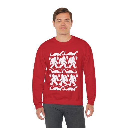🦶🦕🎄 Bigfoot & Nessie Ugly Christmas Sweater – Mythical, Merry, and Totally Festive - Image 6