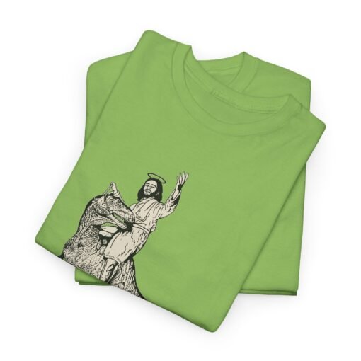 🦕✝️ Jesus Rides a Dinosaur Unisex T-Shirt – Prehistoric Praise & Holy Hilarity - Image 3