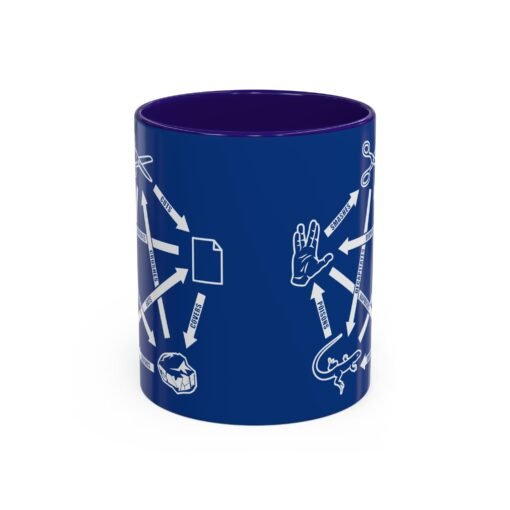 ☕🖖🪨📄✂️🦎 Rock Paper Scissors Lizard LLAP Color Accent Mug – Sip Long and Prosper - Image 9