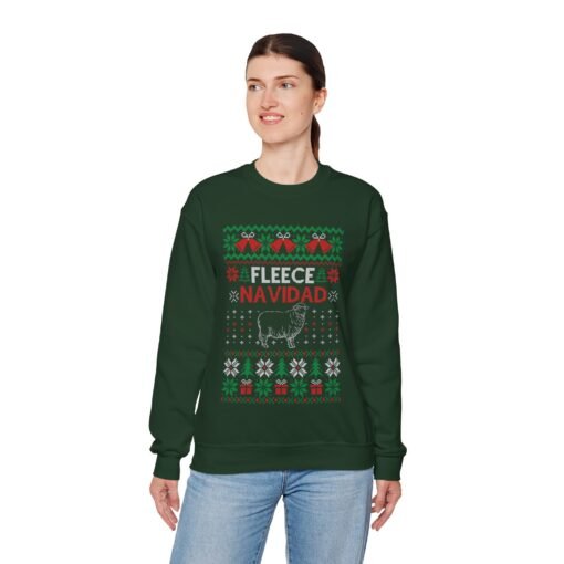 🐑🎄 Fleece Navidad Unisex Sweatshirt – Warm Wishes & Woolly Laughs - Image 5