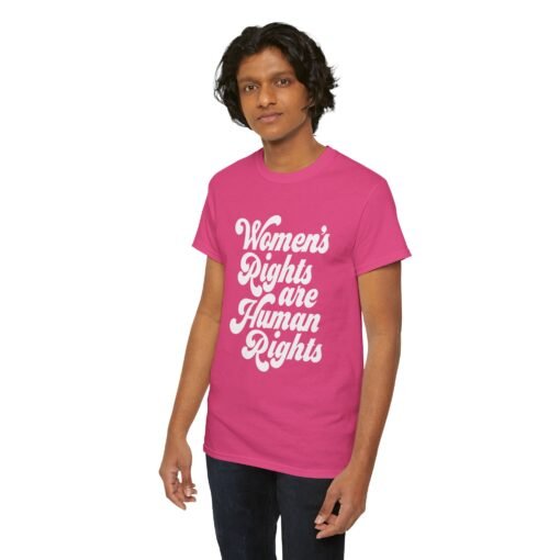 ✊💜 Women’s Rights Are Human Rights Unisex T-Shirt – Wear the Truth - Image 6