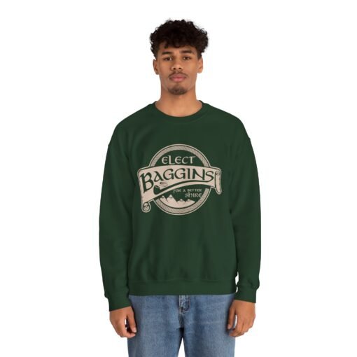 🌿 Elect Baggins for The Shire Unisex Sweatshirt – Campaign in Comfort - Image 5